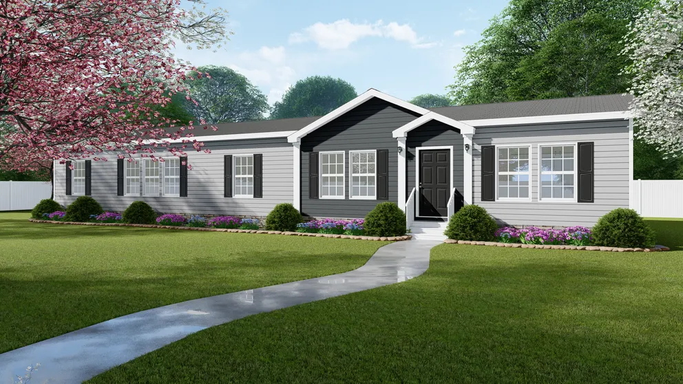The 1454 CAROLINA Exterior. This Manufactured Mobile Home features 4 bedrooms and 2 baths.