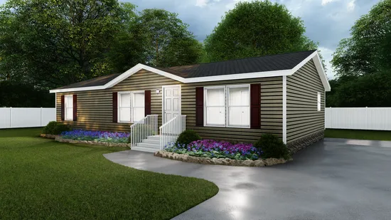 The TRADITION 48 Exterior. This Manufactured Mobile Home features 3 bedrooms and 2 baths.