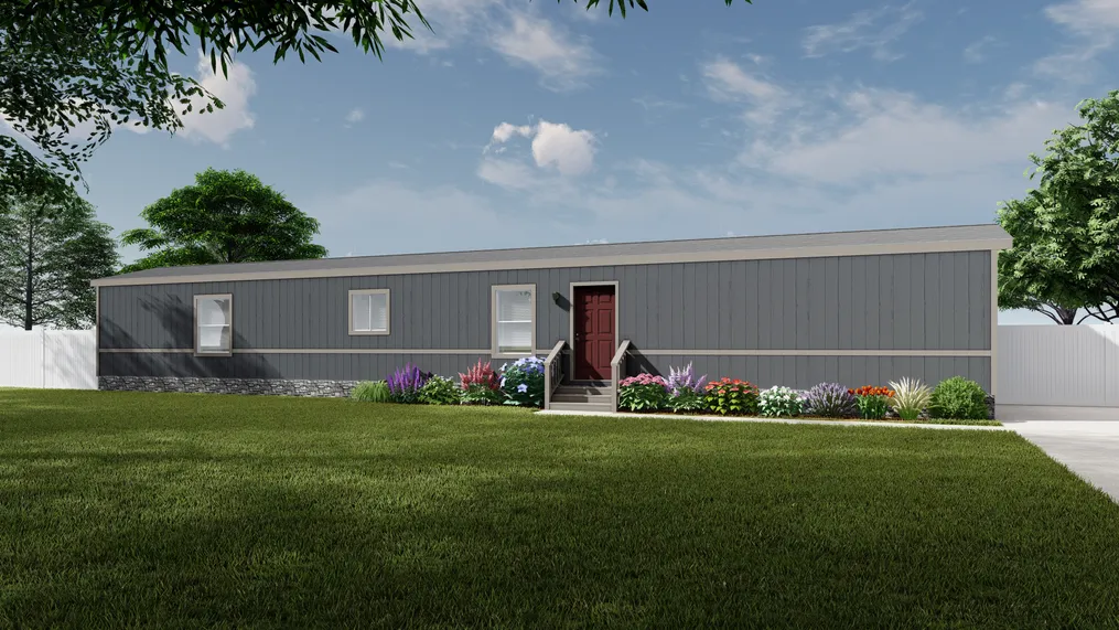 The K1676H Exterior. This Manufactured Mobile Home features 3 bedrooms and 2 baths.