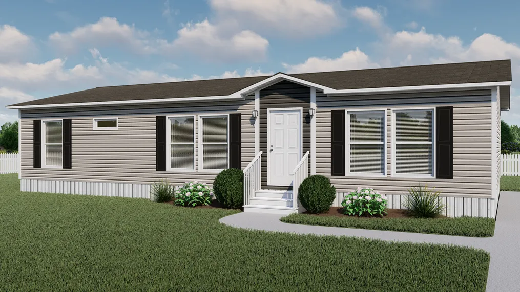 The THE REAL DEAL Exterior. This Manufactured Mobile Home features 3 bedrooms and 2 baths.