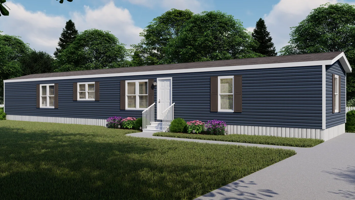 The THE 1959 Exterior. This Manufactured Mobile Home features 3 bedrooms and 2 baths.