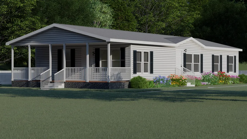 The THE SOUTHERN FARMHOUSE Exterior. This Manufactured Mobile Home features 4 bedrooms and 2 baths.