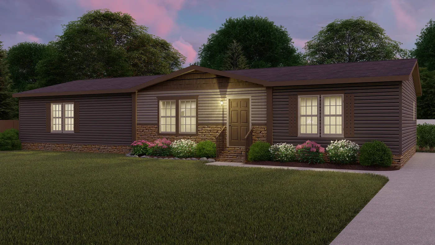 The THE WOODBRIDGE I Exterior. This Manufactured Mobile Home features 3 bedrooms and 2 baths.