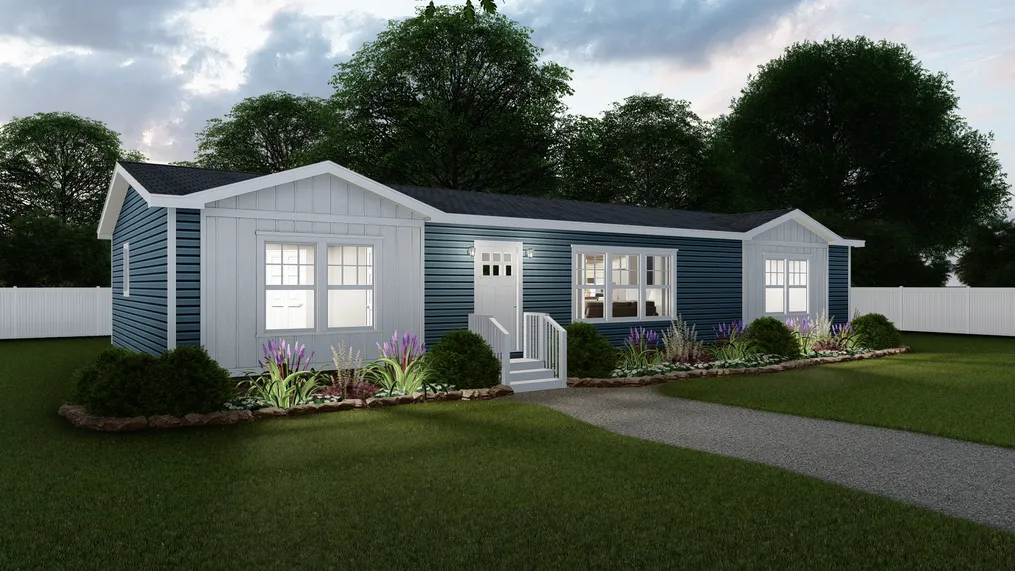 The 7030 HIGH ROCK 6028 Exterior. This Manufactured Mobile Home features 3 bedrooms and 2 baths.