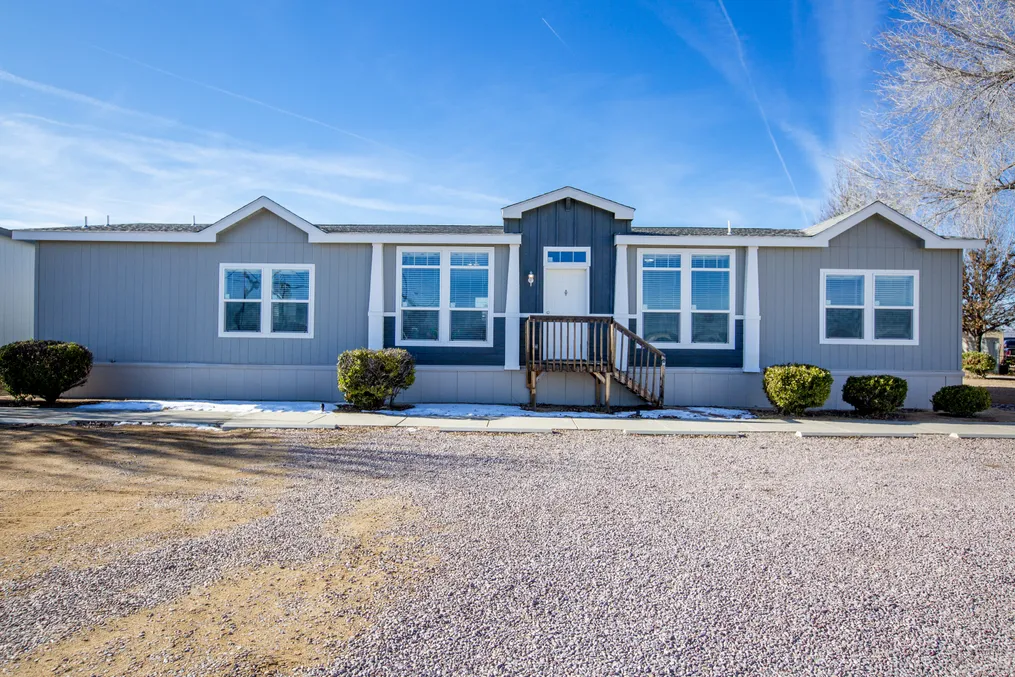 The K3068C Exterior. This Manufactured Mobile Home features 3 bedrooms and 2 baths.