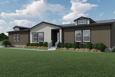 The K3066A Exterior. This Manufactured Mobile Home features 3 bedrooms and 2 baths.