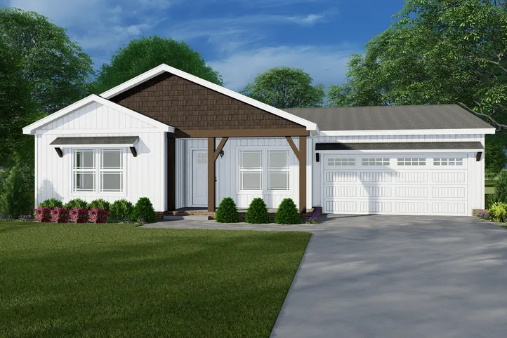 The KEENELAND Exterior. This Manufactured Mobile Home features 3 bedrooms and 2 baths.