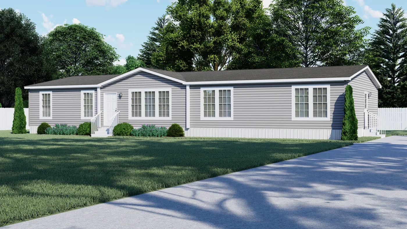 The THE TURNER Exterior. This Manufactured Mobile Home features 3 bedrooms and 2 baths.
