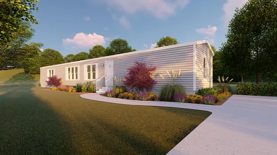 The THE SEASIDE Exterior. This Manufactured Mobile Home features 3 bedrooms and 2 baths.