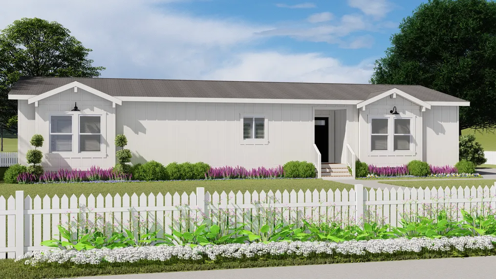 The CORONADO 2462A Farmhouse Exterior. This Manufactured Mobile Home features 3 bedrooms and 2 baths.