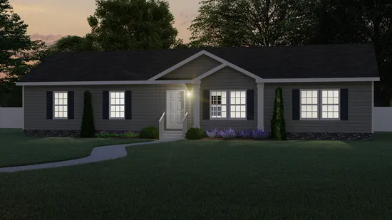 The 5520 SWEET ONE Exterior. This Manufactured Mobile Home features 3 bedrooms and 2 baths.