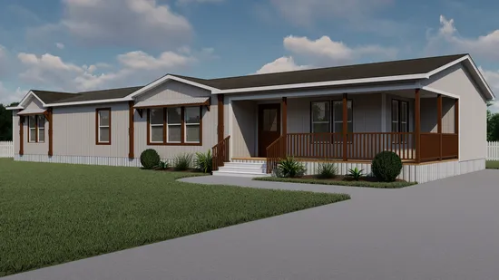 The THE DIXIE-MAE Exterior. This Manufactured Mobile Home features 4 bedrooms and 3 baths.
