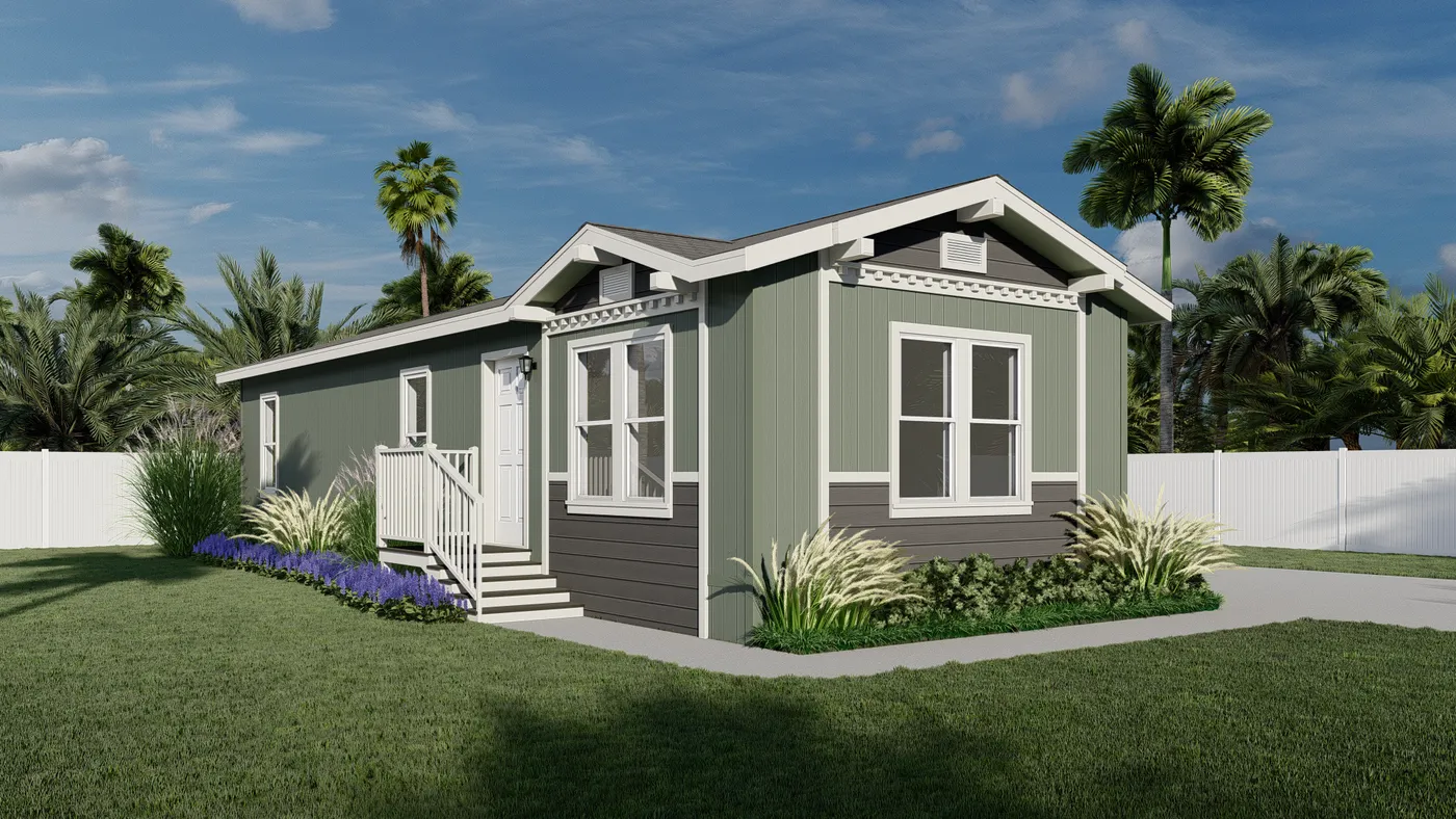 The GPII 1442-2B HERMOSA Exterior. This Manufactured Mobile Home features 2 bedrooms and 2 baths.