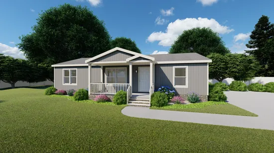 The DRM481F 48' DREAM Exterior. This Manufactured Mobile Home features 3 bedrooms and 2 baths.
