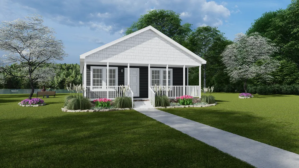 The THE LAKE VIEW Exterior. This Manufactured Mobile Home features 3 bedrooms and 2 baths.