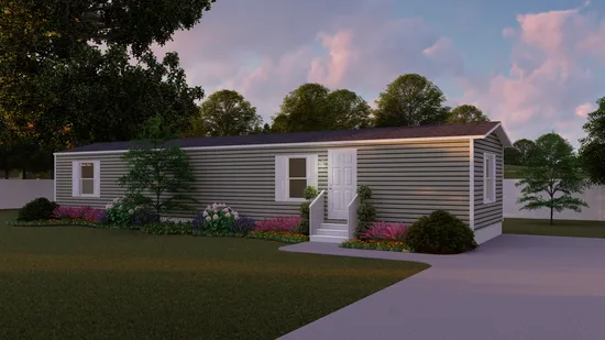 The BLISS Exterior. This Manufactured Mobile Home features 2 bedrooms and 1 bath.