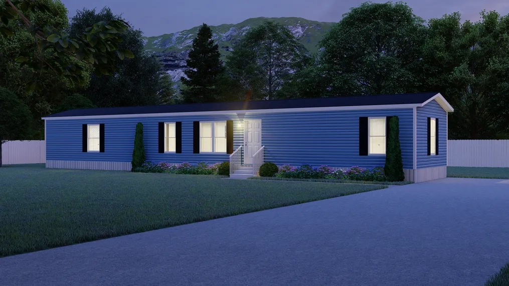 The 777 "COOL BREEZE" 7616 Exterior. This Manufactured Mobile Home features 3 bedrooms and 2 baths.