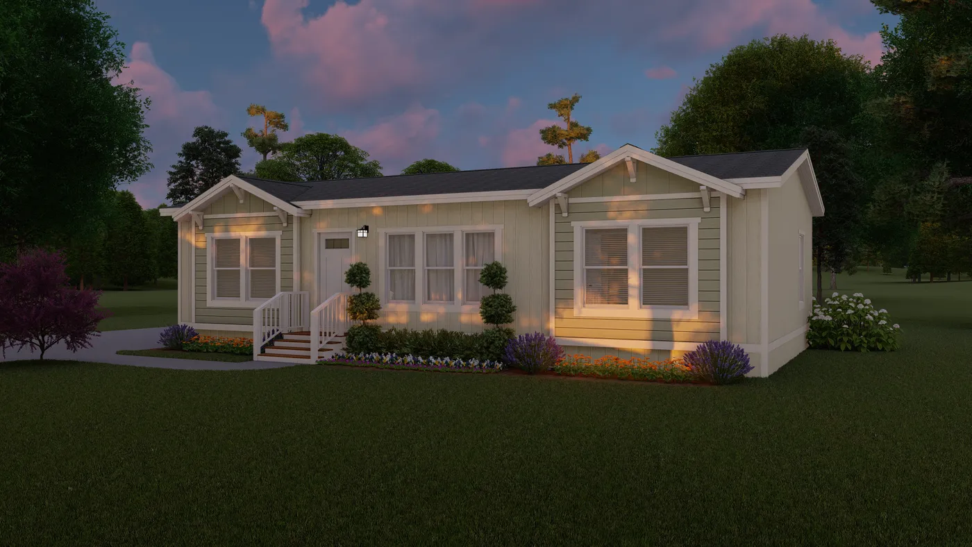 The CORONADO 2446A Craftsman Exterior. This Manufactured Mobile Home features 3 bedrooms and 2 baths.