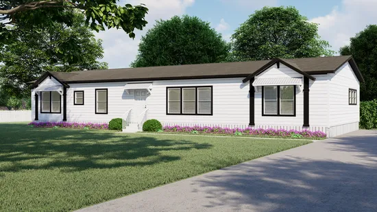 The THE GALVESTON Exterior. This Manufactured Mobile Home features 3 bedrooms and 2.5 baths.