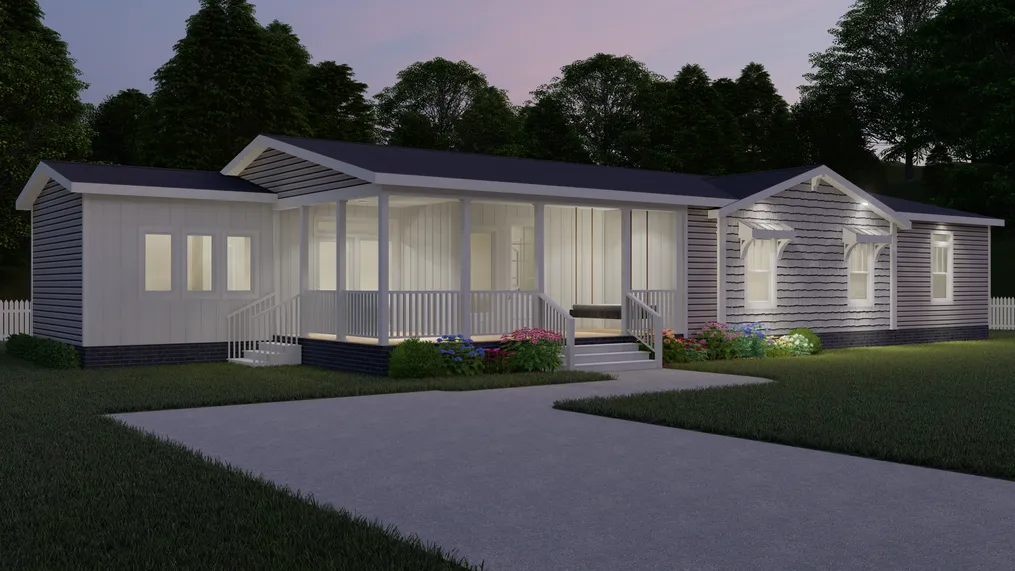 The THE LANEY Exterior. This Manufactured Mobile Home features 3 bedrooms and 3 baths.