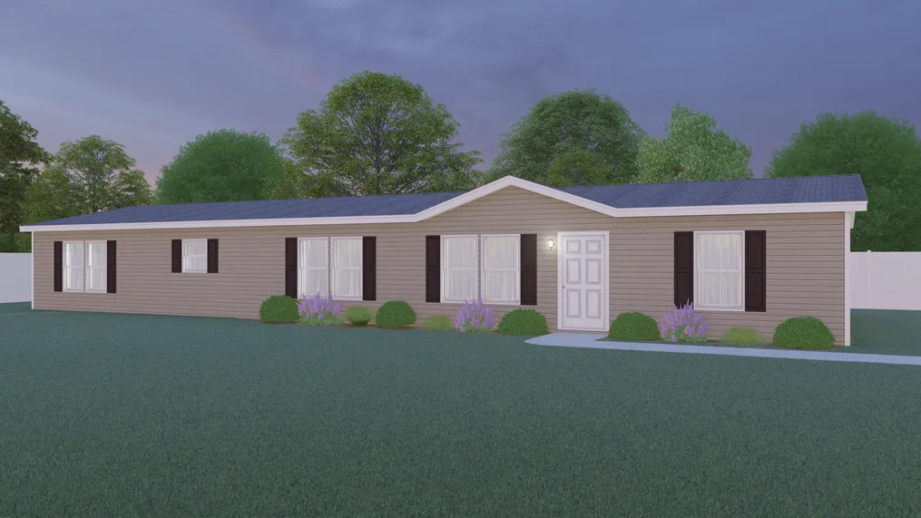 The 4607 ROCKETEER 7 7628 Exterior. This Manufactured Mobile Home features 4 bedrooms and 2 baths.