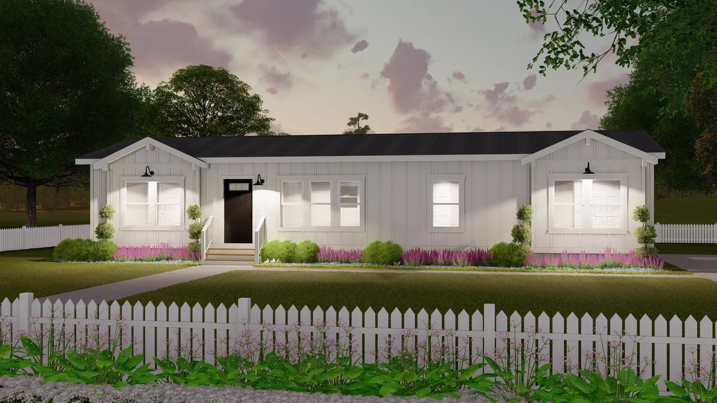 The CORONADO 2458C Exterior. This Manufactured Mobile Home features 3 bedrooms and 2 baths.