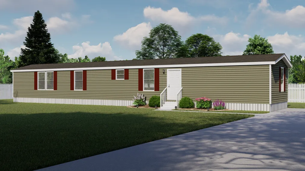 The BLAZER 76 4A Exterior. This Manufactured Mobile Home features 4 bedrooms and 2 baths.