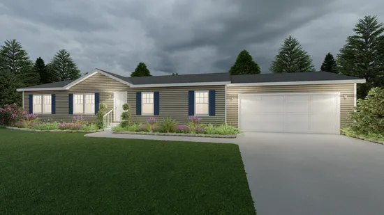 The CHERRY LN 5628-MS023 SECT Floor Plan. This Manufactured Mobile Home features 3 bedrooms and 2 baths.