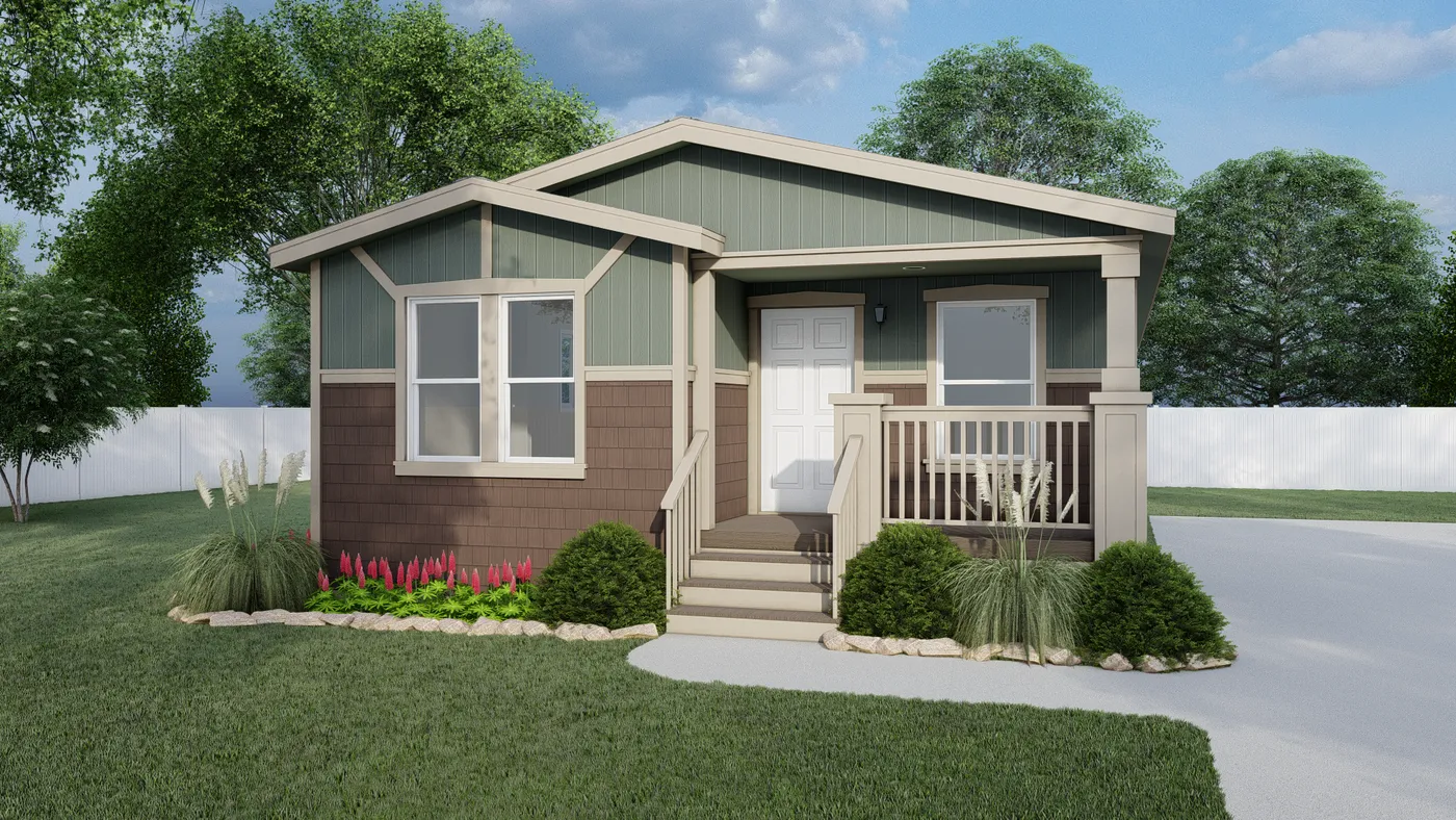 The GPII-2456-3B BRADBURY Exterior. This Manufactured Mobile Home features 3 bedrooms and 2 baths.
