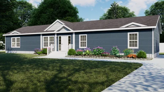The THE KENNESAW Exterior. This Manufactured Mobile Home features 4 bedrooms and 2 baths.
