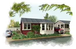 The MORRO BAY 27523-B with Optional Side Entry Exterior. This Manufactured Mobile Home features 3 bedrooms and 2 baths.