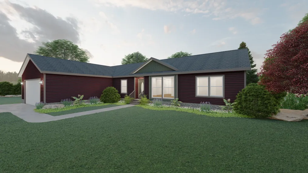 The CLAYTON PREFERRED Exterior. This Manufactured Mobile Home features 3 bedrooms and 2 baths.