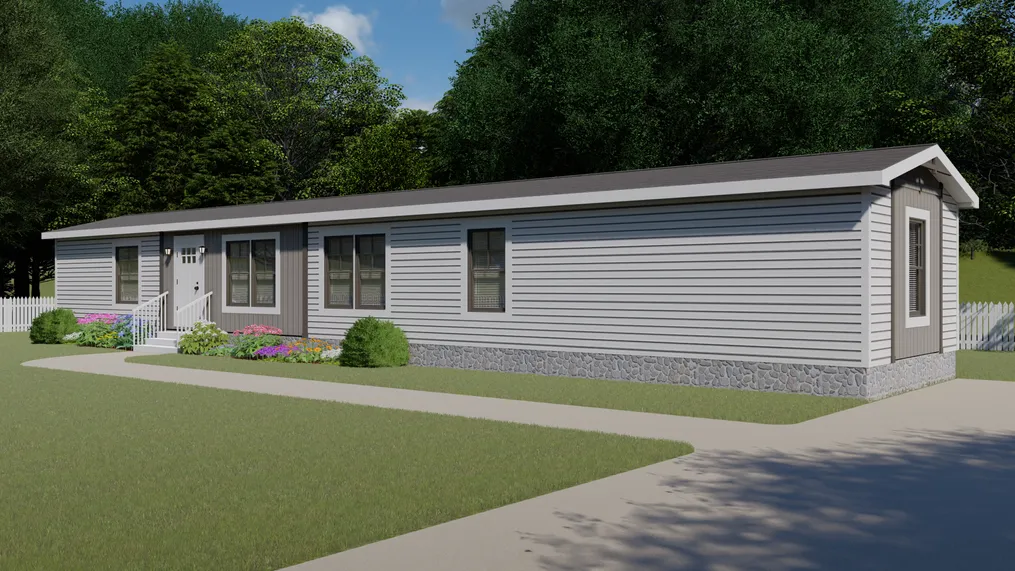 The COUNTRY COTTAGE Exterior. This Manufactured Mobile Home features 3 bedrooms and 2 baths.