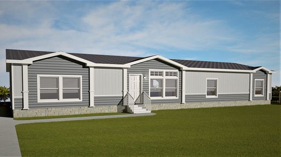 The K3076B Exterior. This Manufactured Mobile Home features 4 bedrooms and 2 baths.