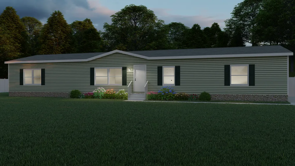 The TRIUMPH Exterior. This Manufactured Mobile Home features 5 bedrooms and 3 baths.