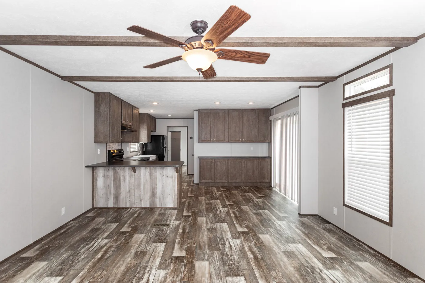 The THE ANNIVERSARY 68 Exterior. This Manufactured Mobile Home features 2 bedrooms and 2 baths.