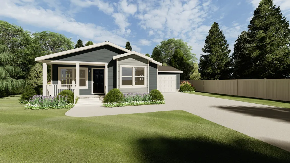 THE SPRUCE CLAYTON Exterior (MH Advantage). This Manufactured Mobile Home features 3 bedrooms and 2 baths.