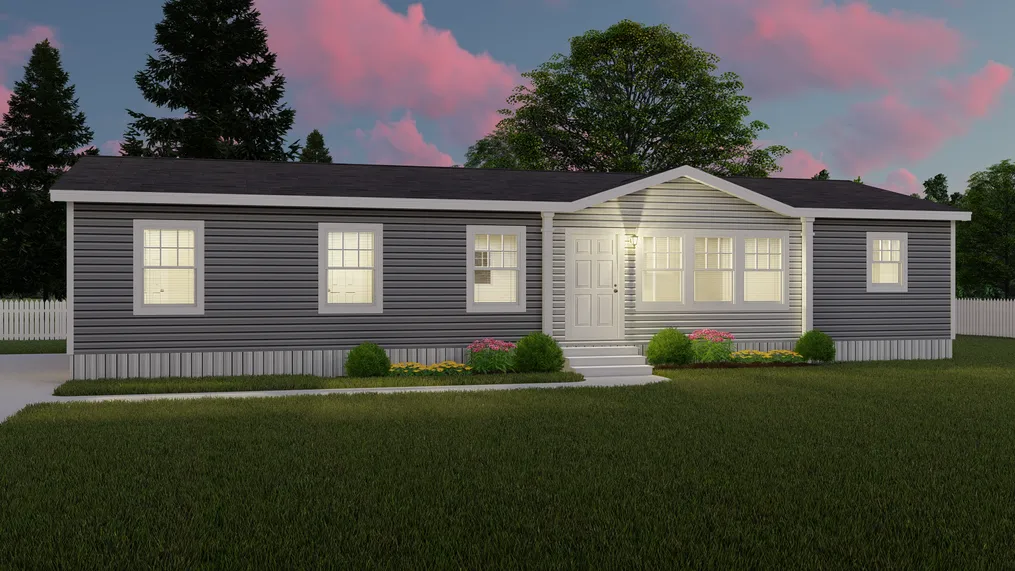 The ISLAND BREEZE 56' Exterior. This Manufactured Mobile Home features 3 bedrooms and 2 baths.