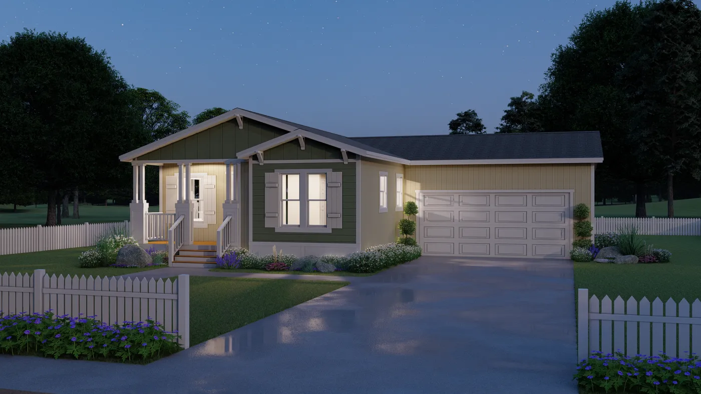 The CORONADO 2456B Craftsman Exterior. This Manufactured Mobile Home features 3 bedrooms and 2 baths.