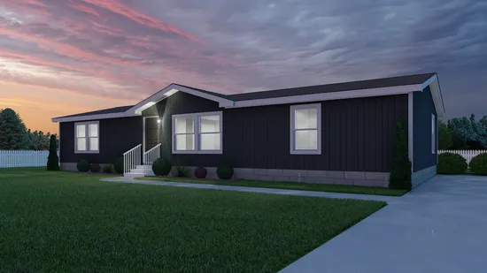 The K3060A Exterior. This Manufactured Mobile Home features 3 bedrooms and 2 baths.