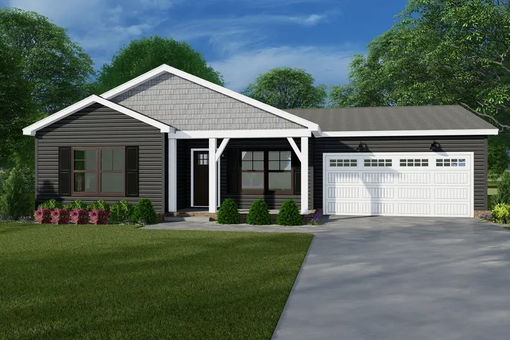The KEENELAND Exterior. This Manufactured Mobile Home features 3 bedrooms and 2 baths.