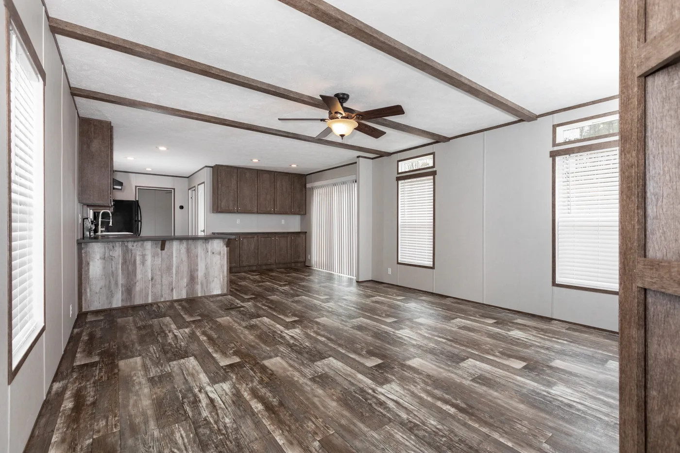 The THE ANNIVERSARY 68 Exterior. This Manufactured Mobile Home features 2 bedrooms and 2 baths.