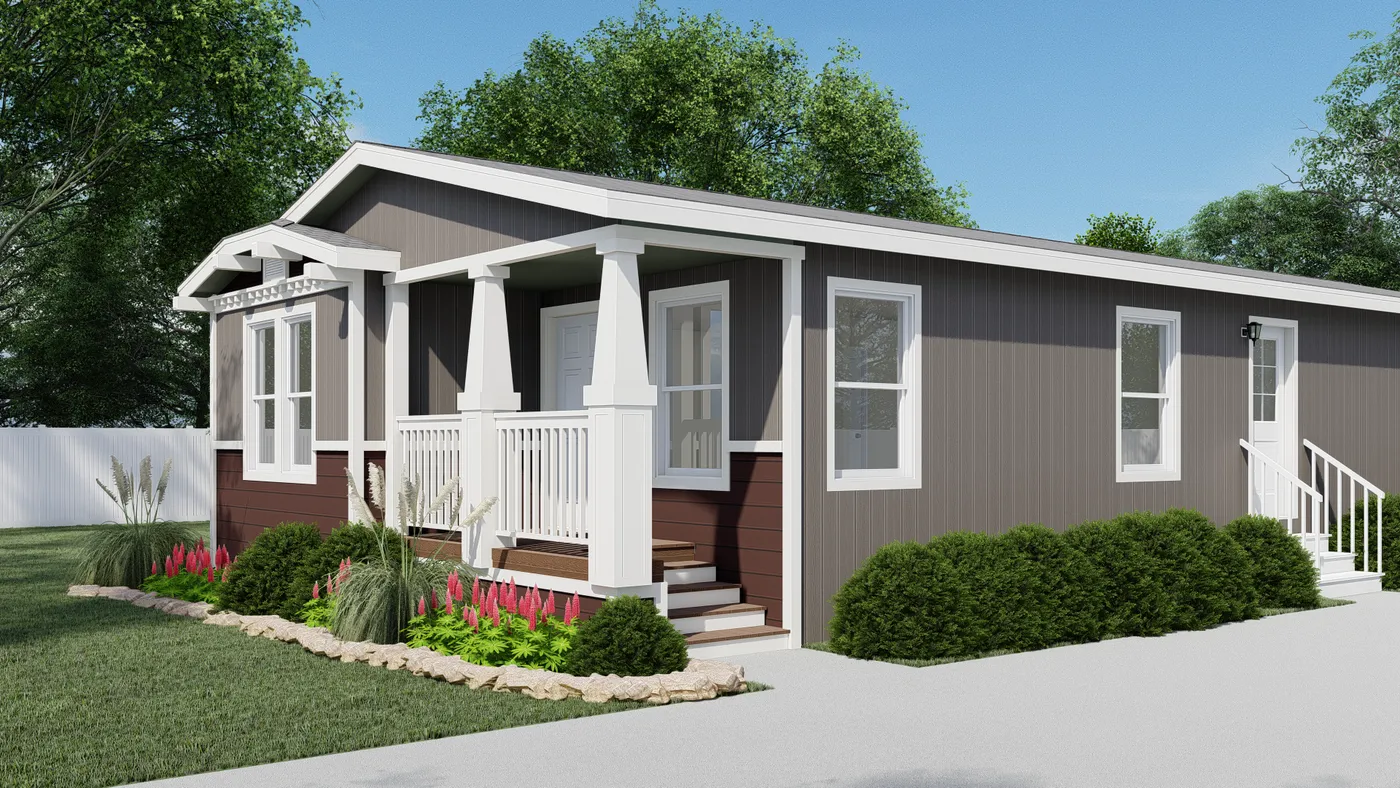 The GPII-2456-3B BRADBURY Exterior. This Manufactured Mobile Home features 3 bedrooms and 2 baths.