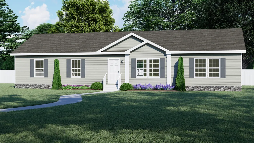 The 5520 SWEET ONE Exterior. This Manufactured Mobile Home features 3 bedrooms and 2 baths.