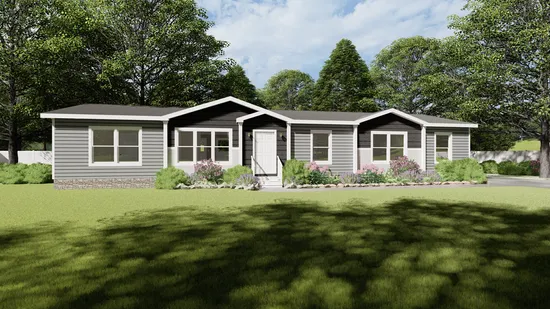 The THE REVERE Exterior. This Manufactured Mobile Home features 4 bedrooms and 2 baths.