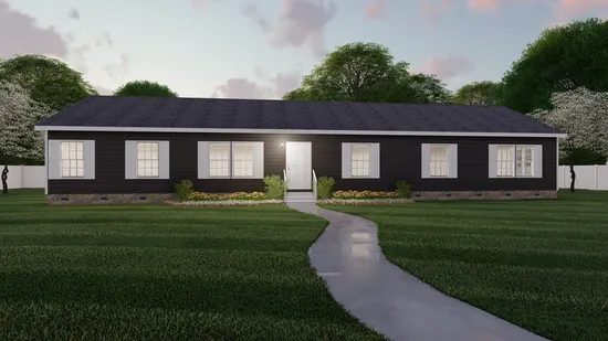 The 2917 HERITAGE Exterior. This Modular Home features 4 bedrooms and 2 baths.