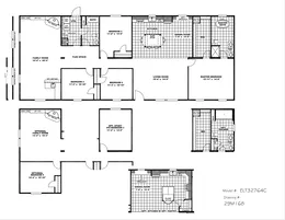 The ELITE COMMANDER 32X76 4 BR Exterior. This Manufactured Mobile Home features 4 bedrooms and 2 baths.