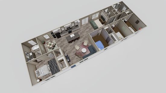 The NELLIE Features. This Manufactured Mobile Home features 4 bedrooms and 2 baths.