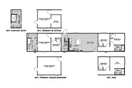The TRUMAN Floor Plan. This Manufactured Mobile Home features 4 bedrooms and 2 baths.