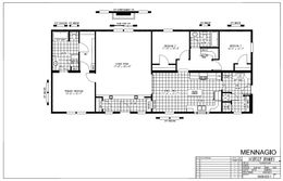 The MENNAGIO 6428-323-1 Floor Plan. This Manufactured Mobile Home features 3 bedrooms and 2 baths.